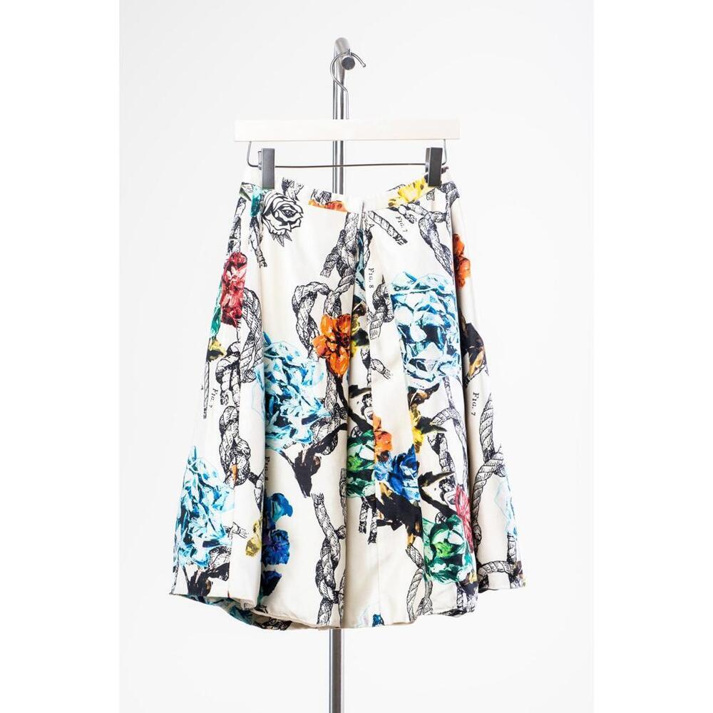 Tibi Floral Printed Bubble Knee Length Skirt